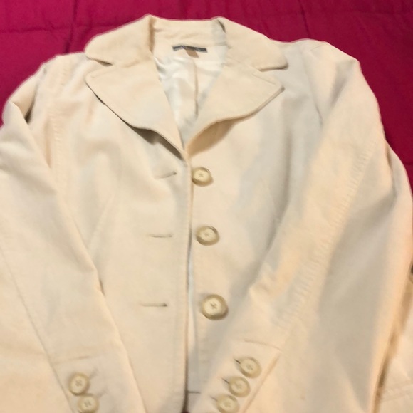 Ann Taylor corduroy lt beige long sleeved blazer - Picture 7 of 8